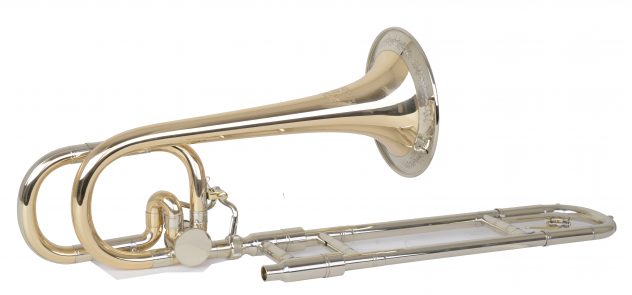 Helmut Voigt Soprano trombone with valve section HV-D1 Goldbrass with nickel silver rim